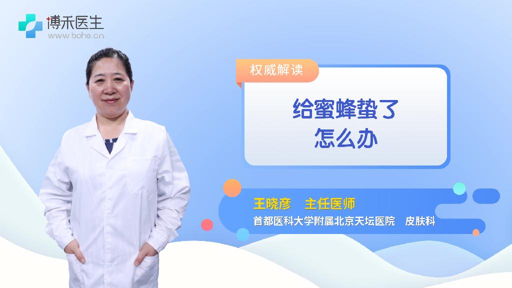 给蜜蜂蛰了怎么办